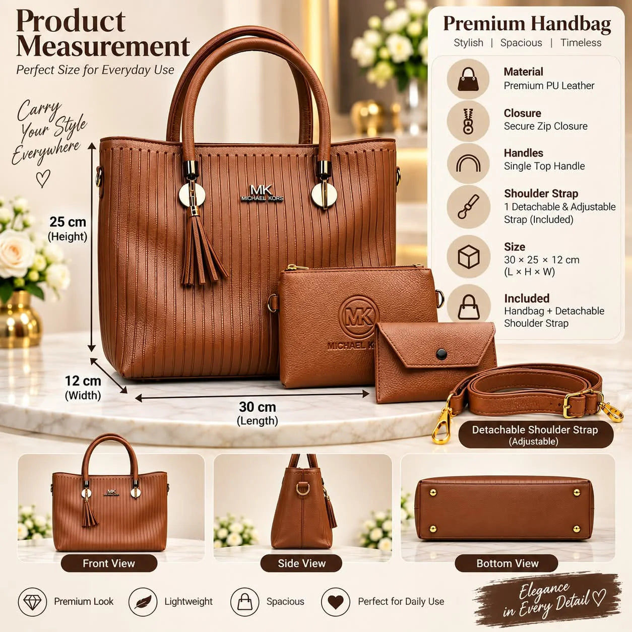 Michael Kors 3 in 1 Womens Handbag Set