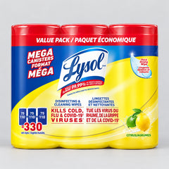 Lysol Disinfecting Wipes - 330Pcs