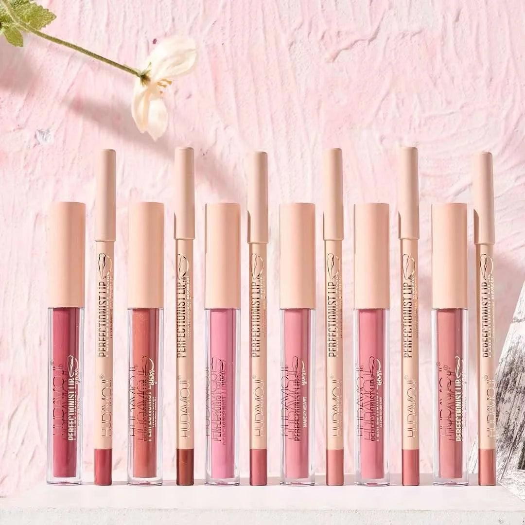 Hudamoji Lipgloss + Lip Pencil