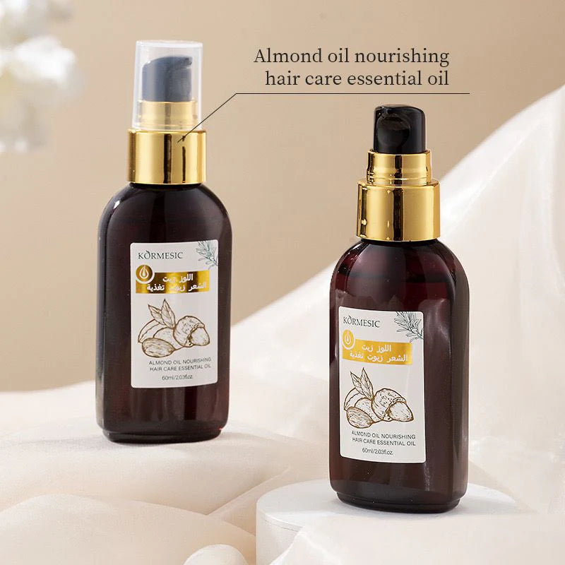 KORMESIC Natural Organic Almond Oil for Men & Women Scalp Care Serum Hair Treatment Growth Oil 60ml