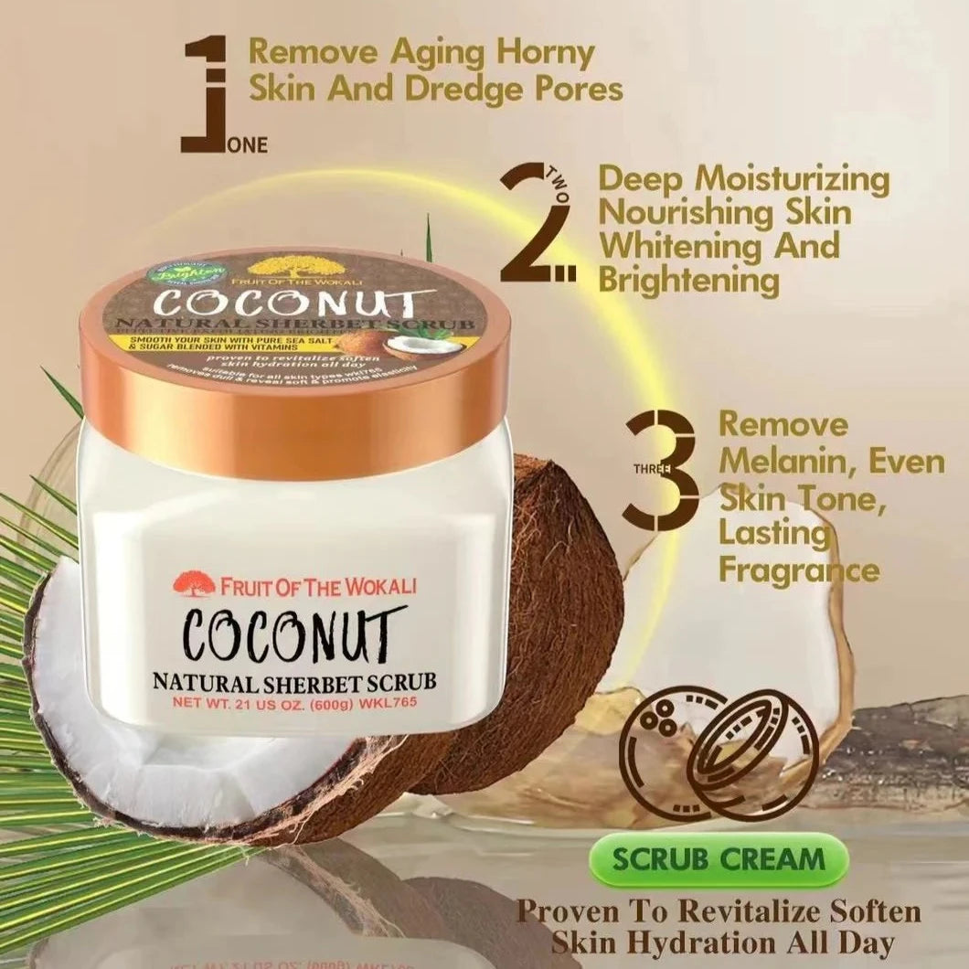 Fruit of the Wokali Coconut Natural Sherbet Scrub - 600g
