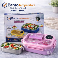 Banto Temperature Sensor Stainless Steel Lunch Box with Box Packing - 800ml