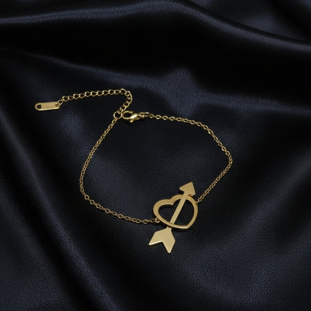 Stainless Steel Bracelets Arrow Through The Heart