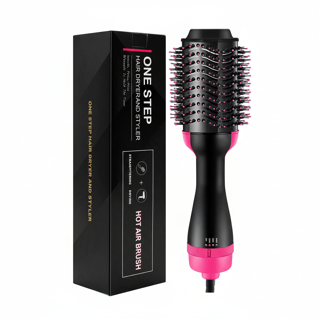 One Step Hot Air Brush - Dryer + Straightener
