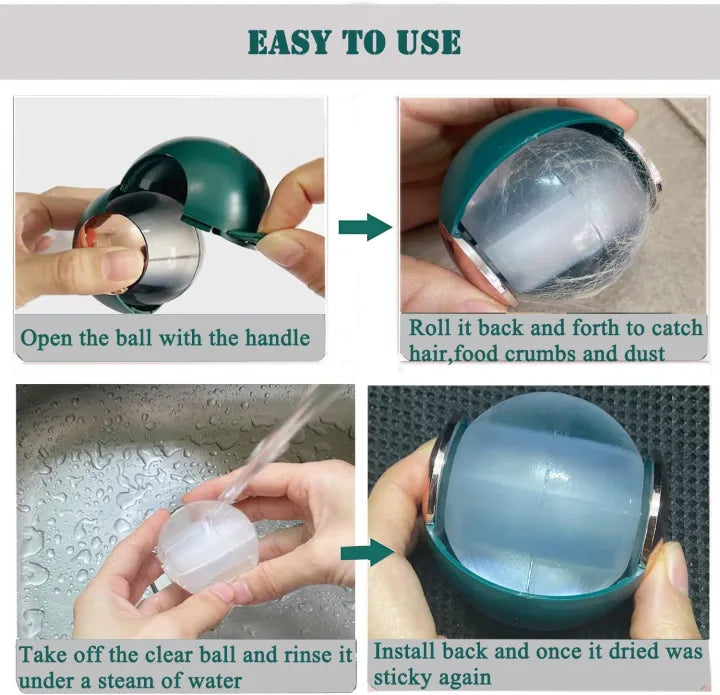 Ball Lint Remover Hair Removal Ball Washable Sticky Roller - Each