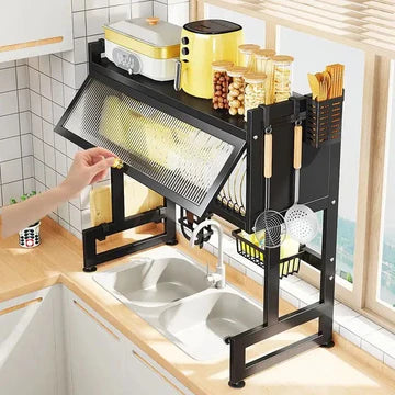 Multifunctional Flip Kitchen Dish Rack