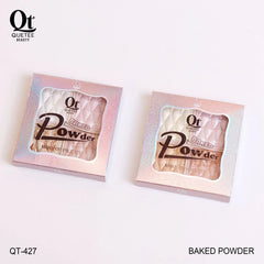 Quetee Beauty Baked Powder 4 Light Colors Highlighter Palette
