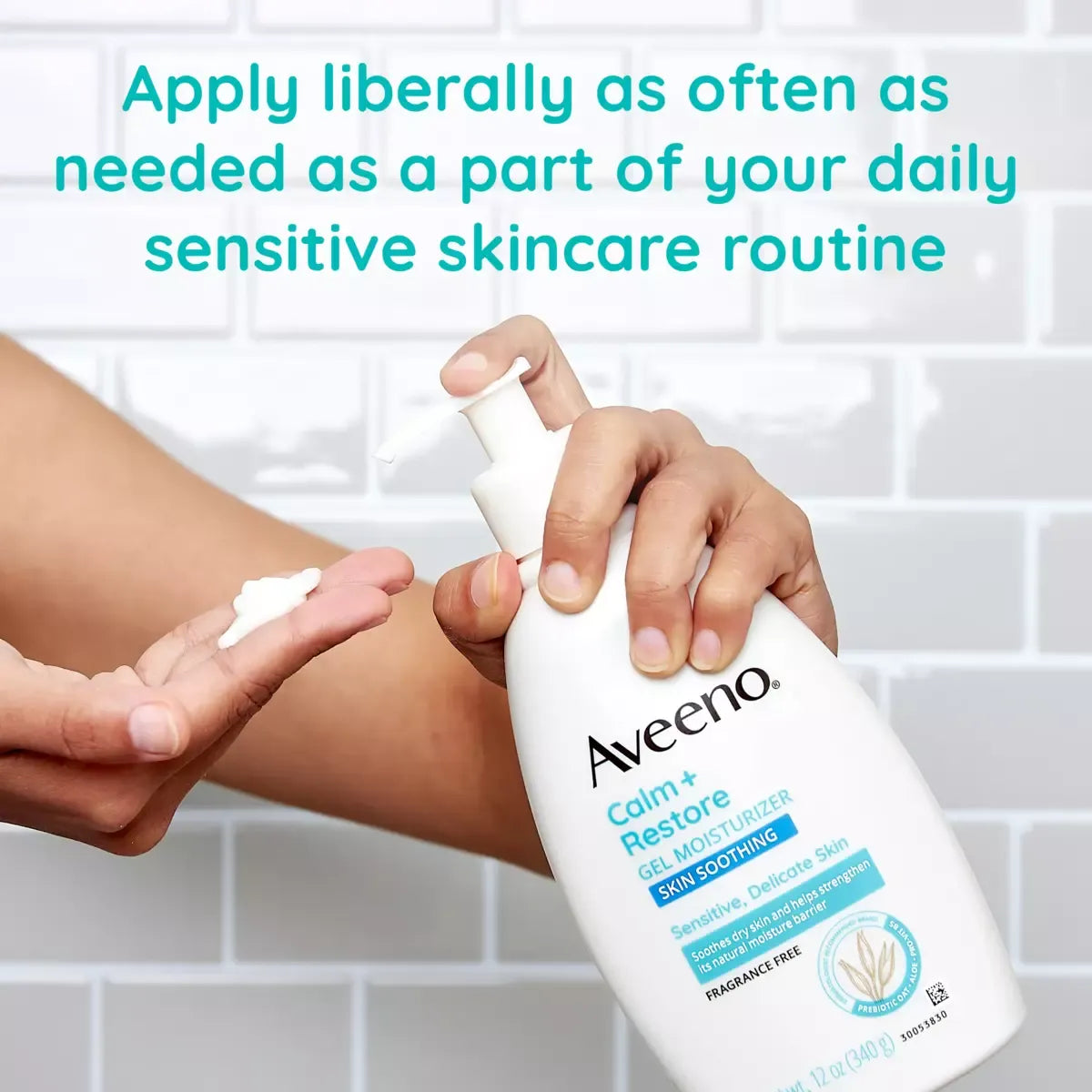 Aveeno Calm + Restore Gel Moisturizer – Skin Soothing Hydration for Sensitive Skin - 340ml