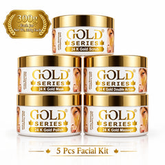 Gold Series 24K Gold Whitening Facial Treatment Kit - Pack of 5