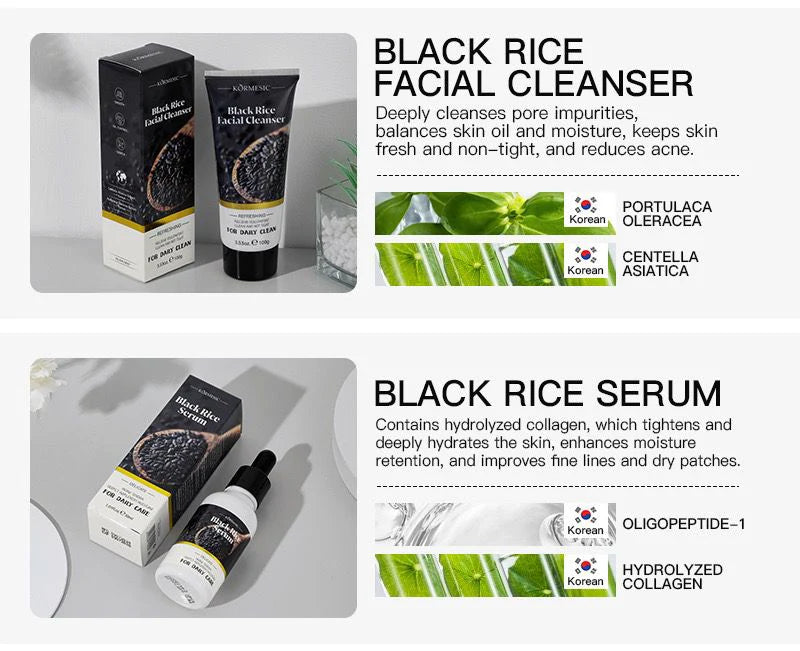 KORMESIC refreshing Relieve discomfort black rice Facial Cleanser - 100g