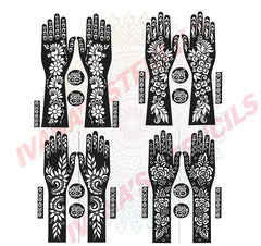 Full Hand Mehndi Stencil Design
