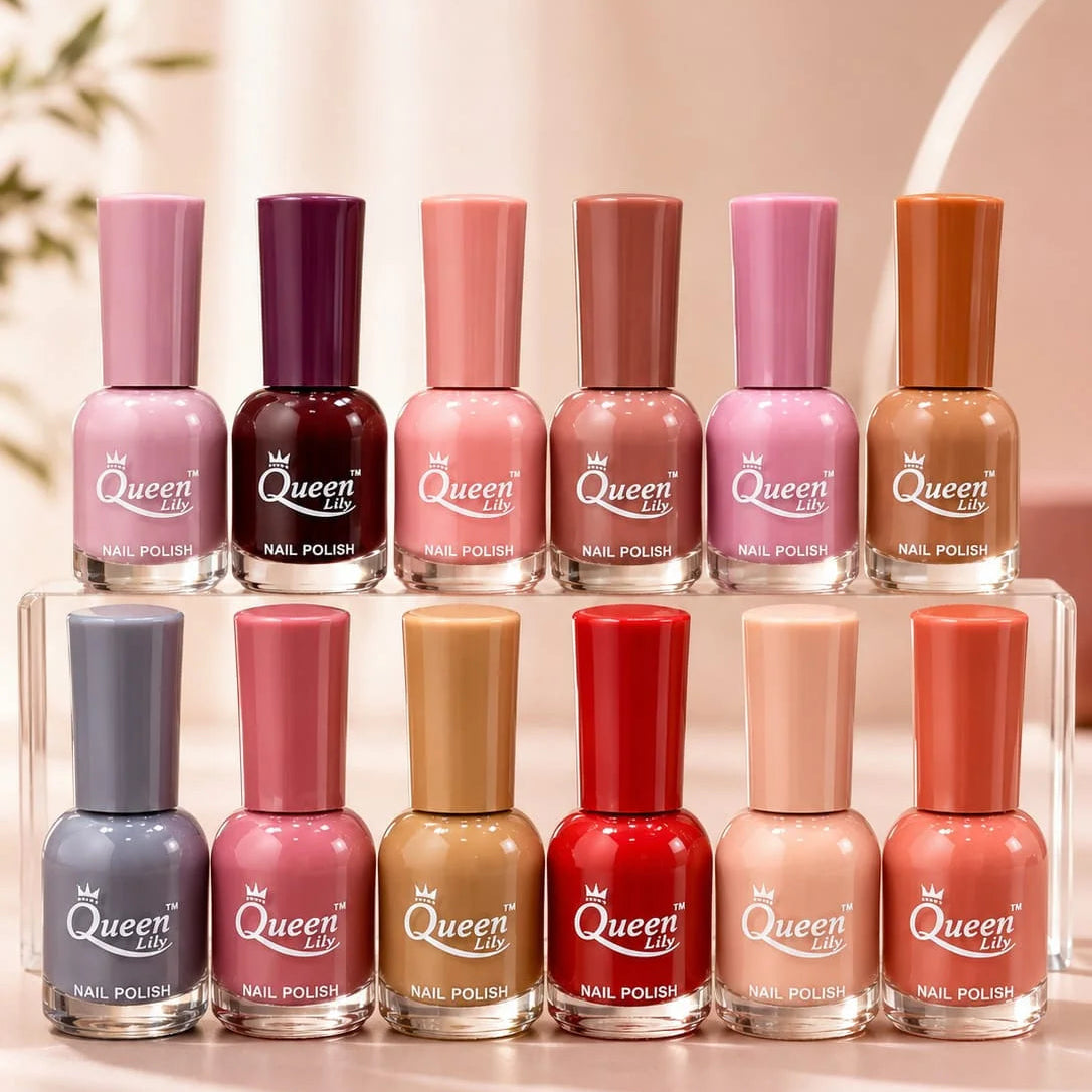 Queen  Permenant  Nail polish - Pack Of 12