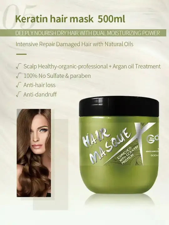 GOCARE Keratin Protein Argan Oil Professional Hair Mask - 500ml