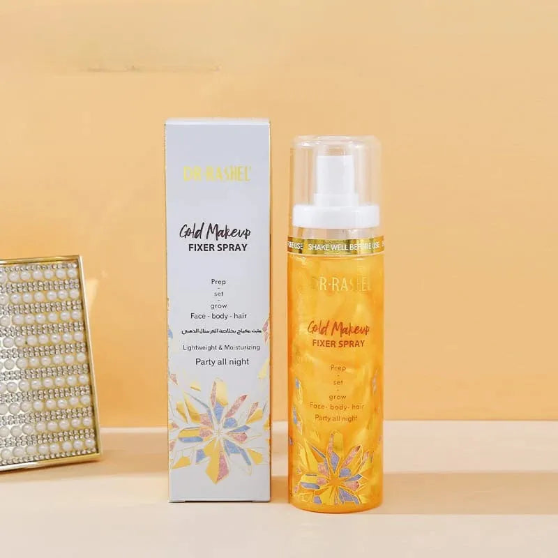 Dr.Rashel Lightweight & Moisturizing Gold Makeup Fixer Spray - 100ml
