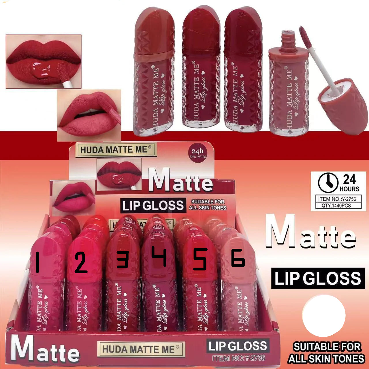 Huda Matte Me 24 Hours Long Lasting Matte Lip Gloss