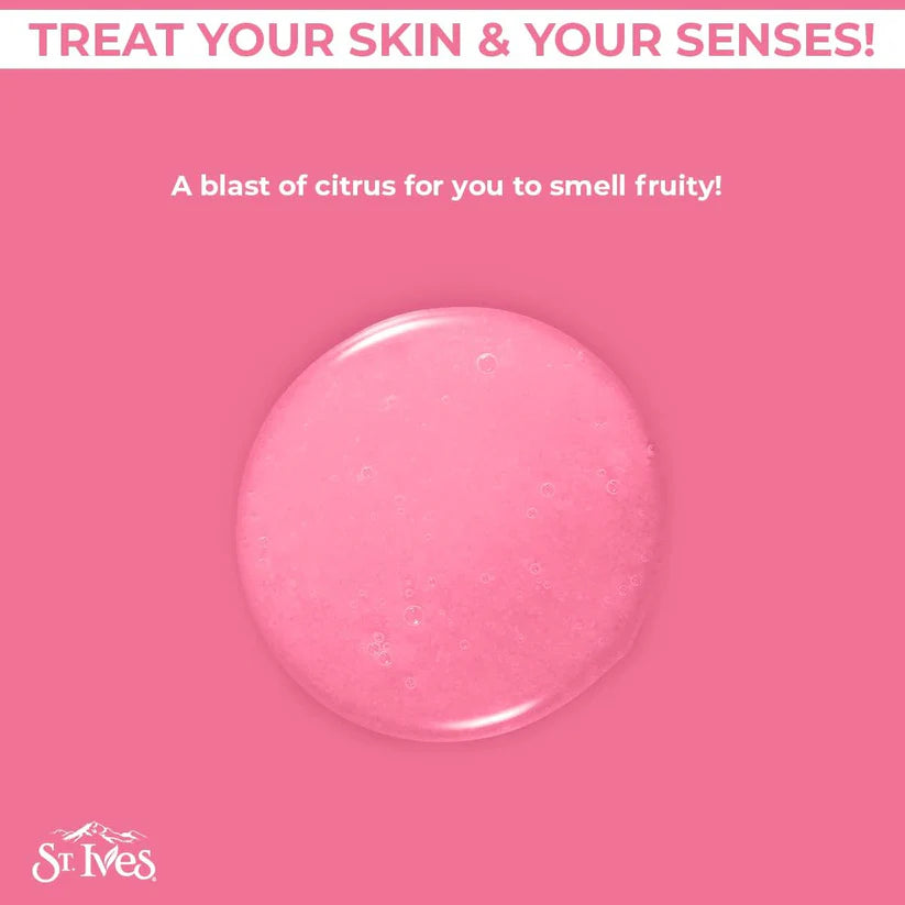 ST. Ives - Pink Lemon and Mandarin Orange - Radiant Skin Exfoliating Shower Gel Body Wash - 650 ml
