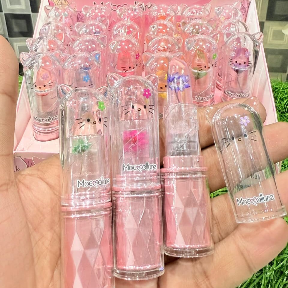 Mocallure Cat Theme Flower Jelly Transparent Lipstick