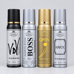 Classic No Gas Body Spray -  Pack of 4