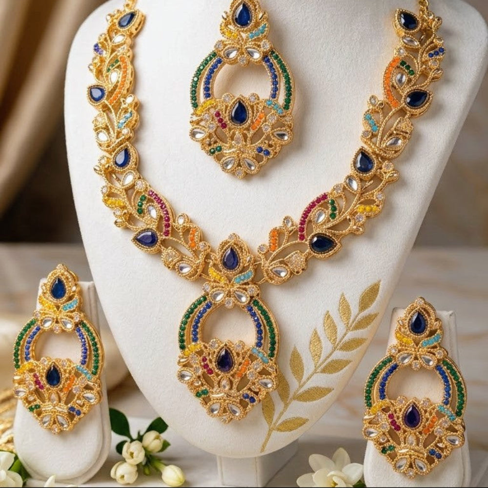 Stone Shisha Kundan set