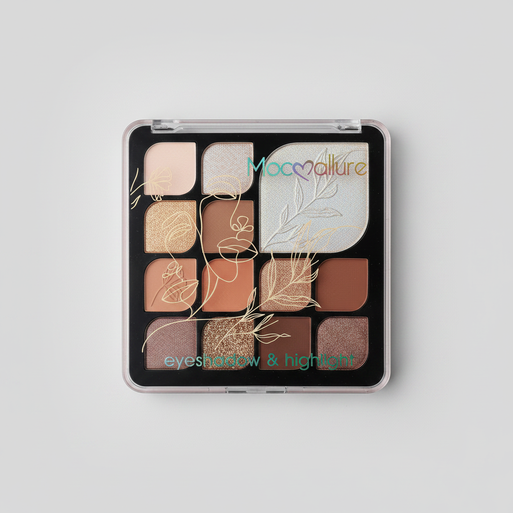 Mocallure 12-color eyeshadow and highlighter palette