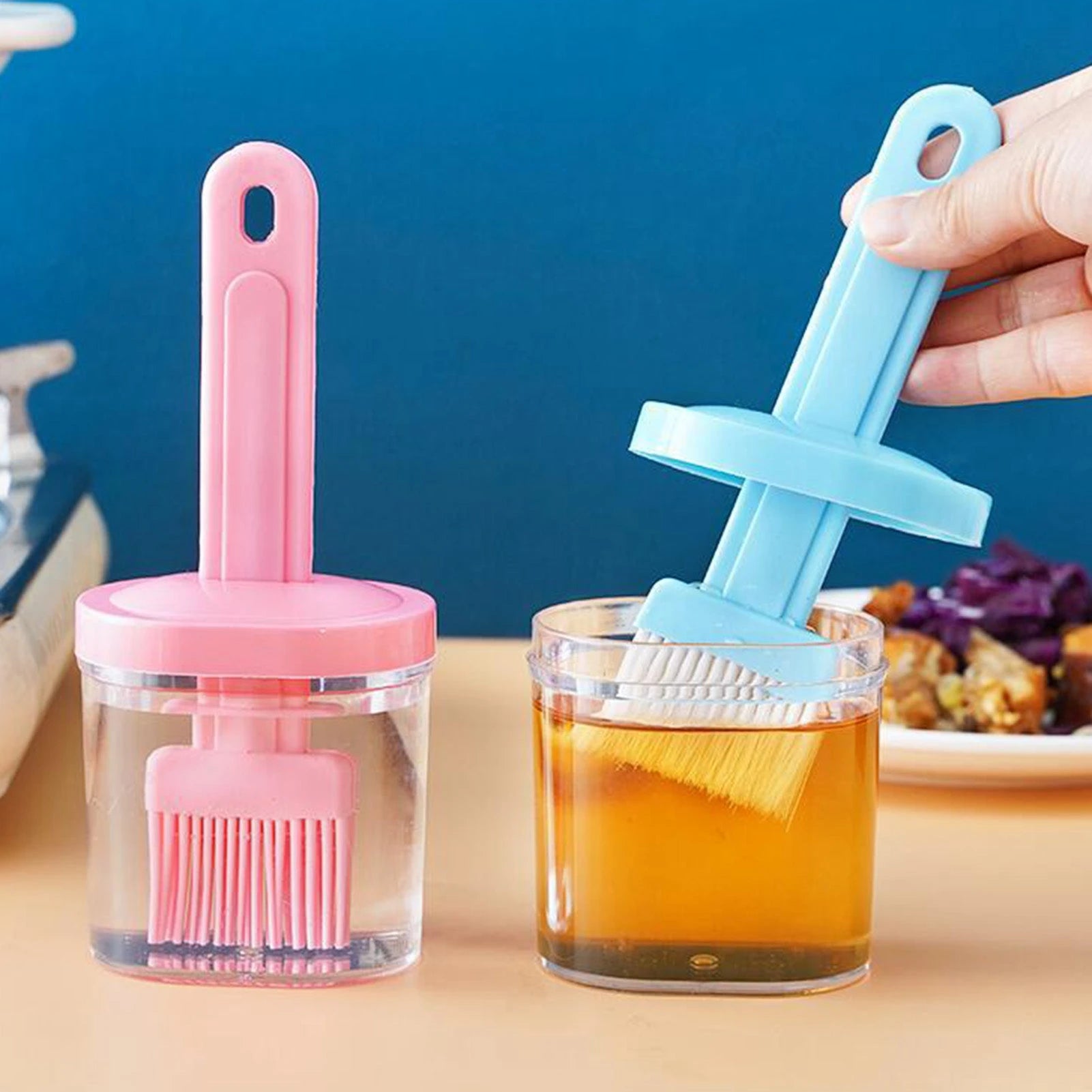 Oil Bottle with Silicon Brush for Kitchen