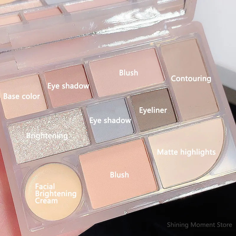 Miss Lara 10 Color Contouring Eyeshadow Face Highlighter
