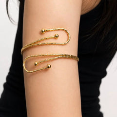 Stainless Steel Abstract Arm Cuff - Each