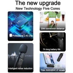 Portable Wireless Mic - Wireless Lavalier Microphone