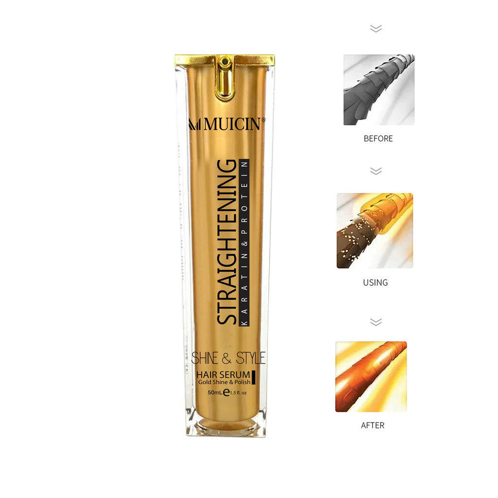 Muicin Gold Shine Style Hair Straightening Serum - 50ml