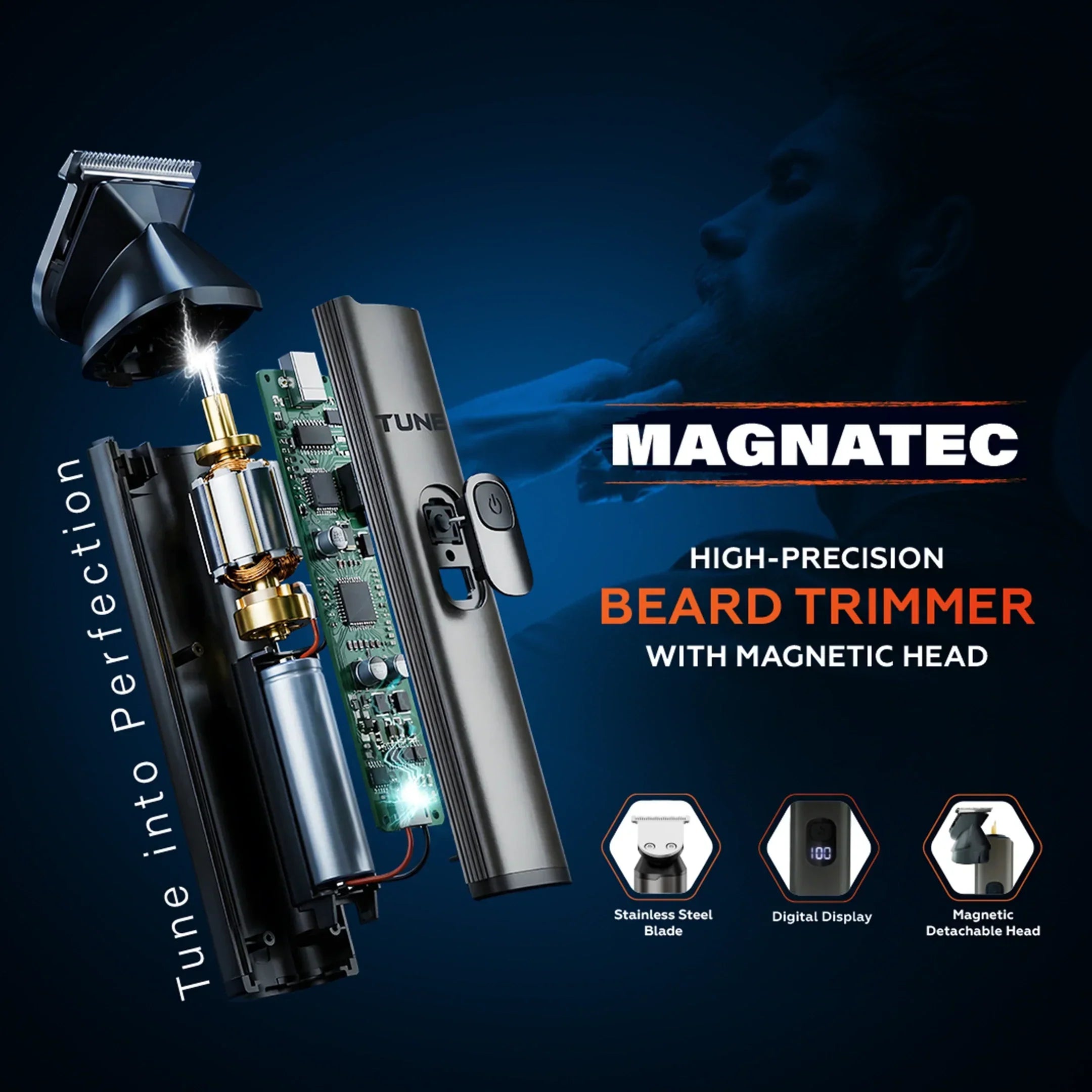 Tune Magnatec Premium Hair Trimmer - TR402