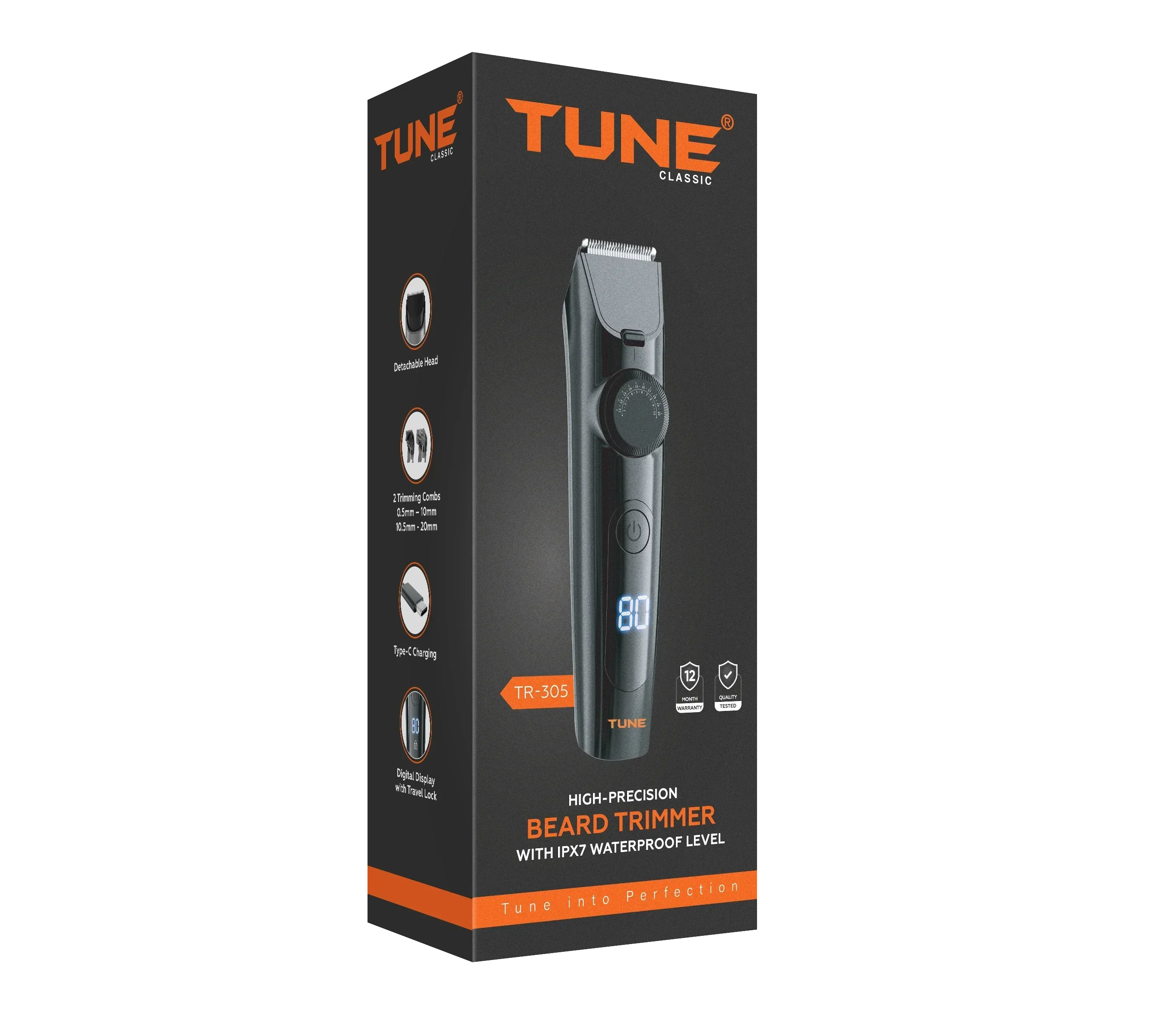 Tune Classic Waterproof Level Hair IPX7 Trimmer - TR305