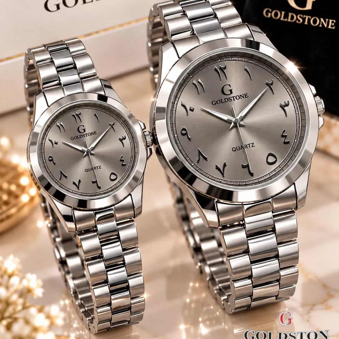 GOLDSTON Pair Set Luxury Watches for Men & Women with Brand Box