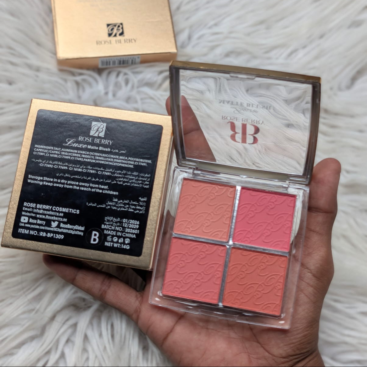 Rose berry matte blush -  14g - 4 Colors