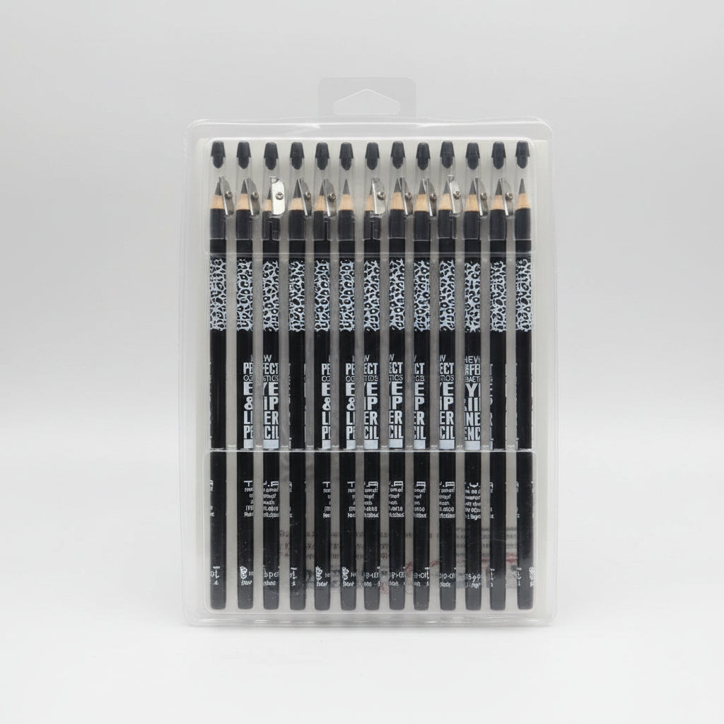 Brown Lip & Eye  Pencil with Sharpner Pack of 12