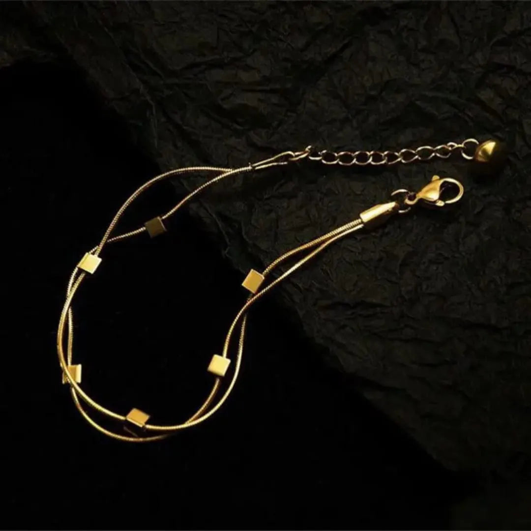 Double Small Square Bracelet