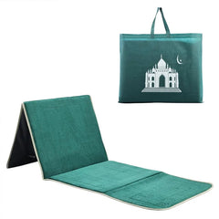 Turkish Style Foldable Prayer Rug With Back Support – Soft Padded Janamaz for Comfortable Salah