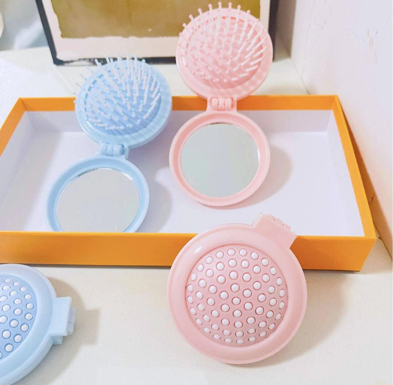 Folding Personalized Pocket Hair Brush Mini Hair Comb - Each