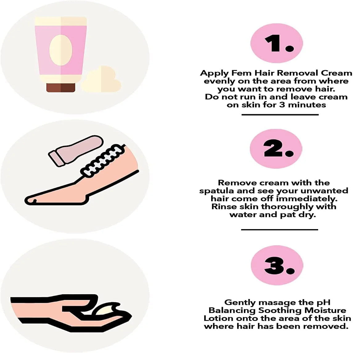 Fem U.S.A. Hair Removal Cream Rose - 120g