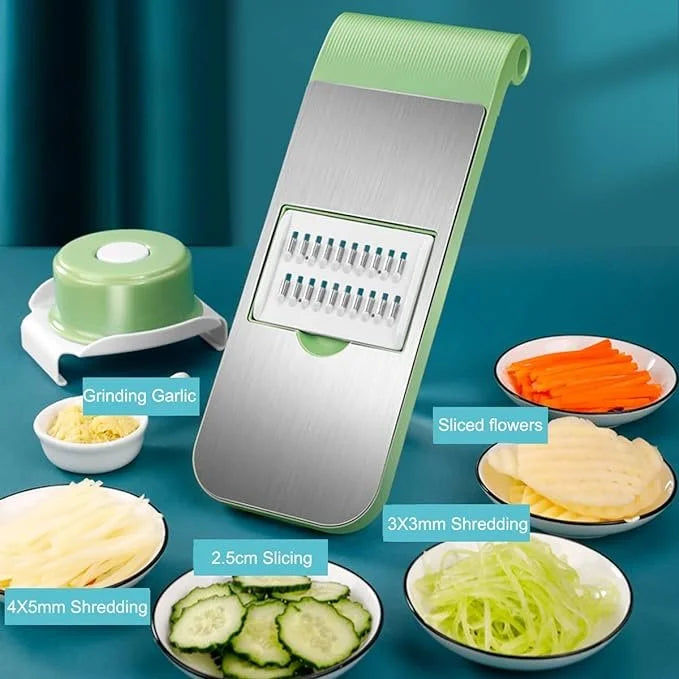 5 in 1 Stainless Steel Vegetable Cutter & Grater