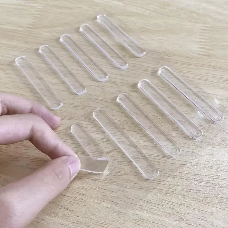 Silicone Anti-Collision Strips for Furniture Protection - Pack of 10