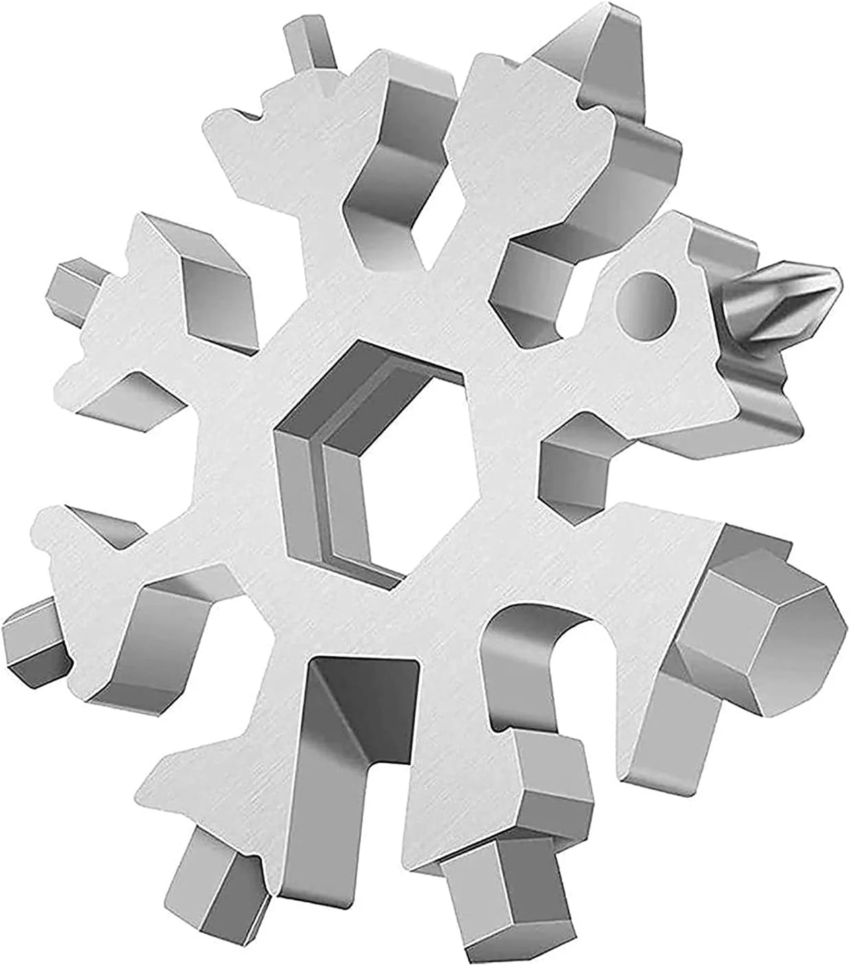 18-in-1 Snowflake Stainless Steel Multi-Tool Keychain
