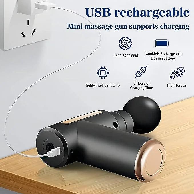 Portable Mini Muscle Massage Gun-Handheld Electric Deep Tissue
