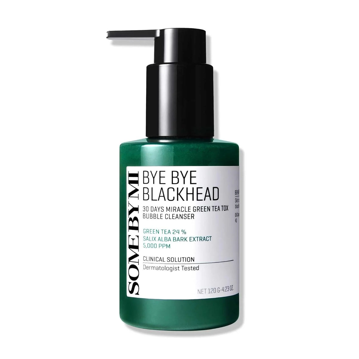 Some By Mi Bye Bye Blackhead 30 Days Miracle Green Tea Tox Bubble Cleanser - 120g