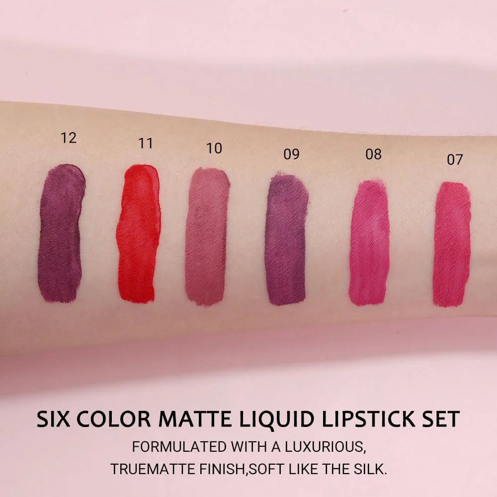 CAKAILA Matte Liquid Lipstick Makeup Set - 6Pcs