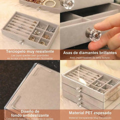 Acrylic Jewelry Organizer With 3 Drawers