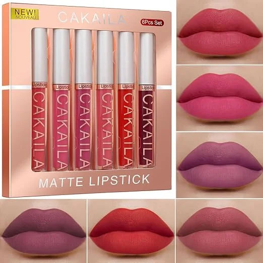 CAKAILA Matte Liquid Lipstick Makeup Set - 6Pcs