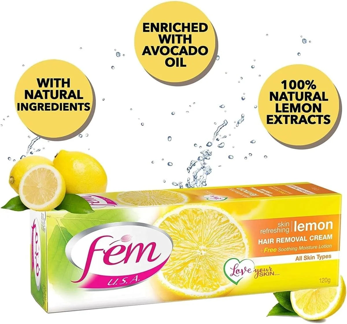 Fem U.S.A. Hair Removal Cream Lemon - 120g