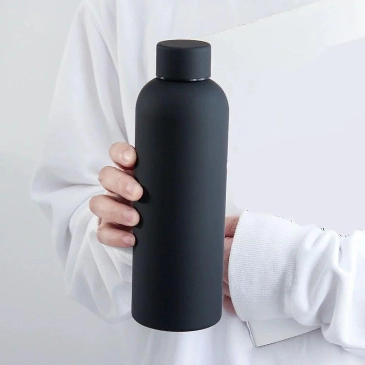 Generic Black Stainless Steel Vacuum Insulated Water Bottl - 500ml