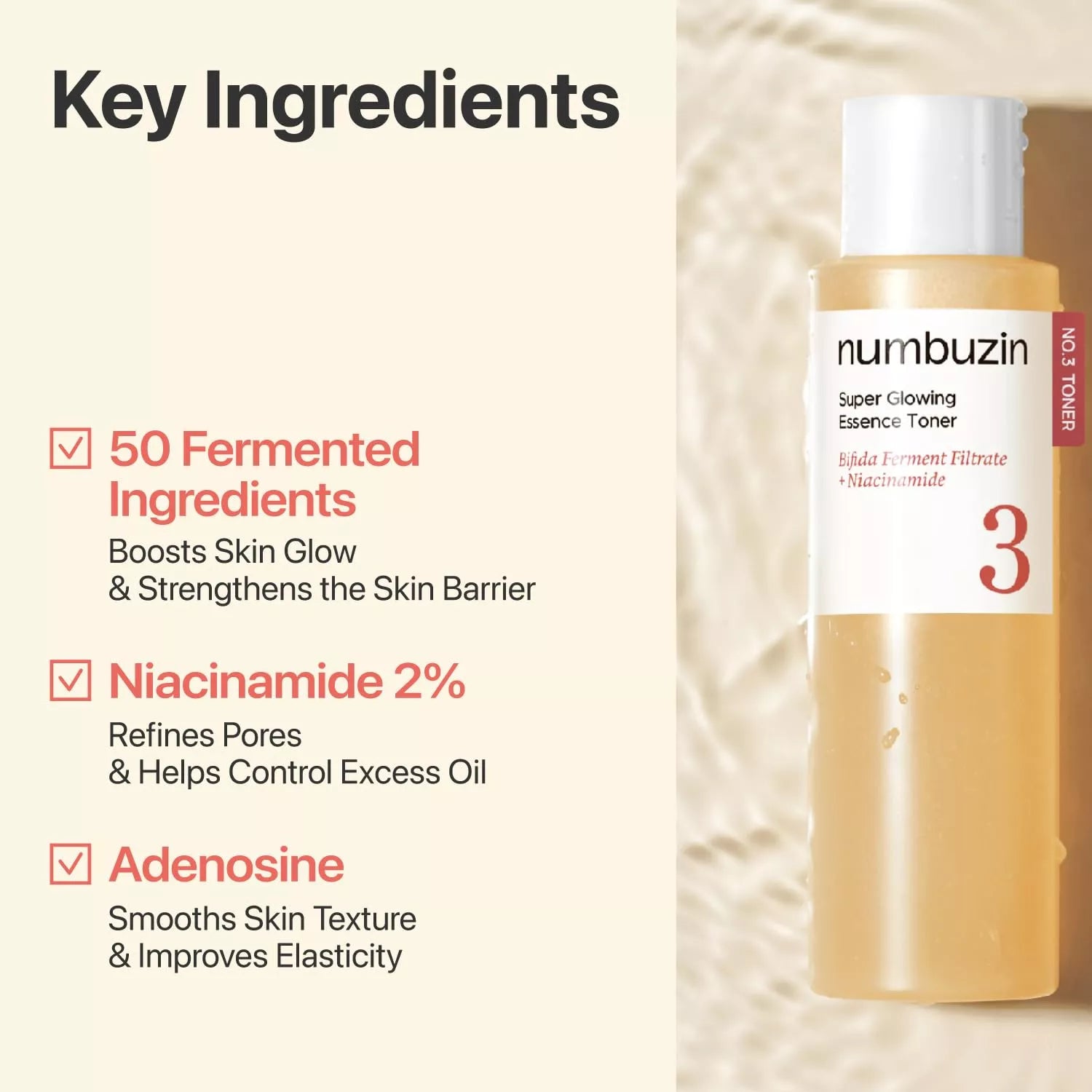 Numbuzin - No.3 Super Glowing Essence Toner - 200ml