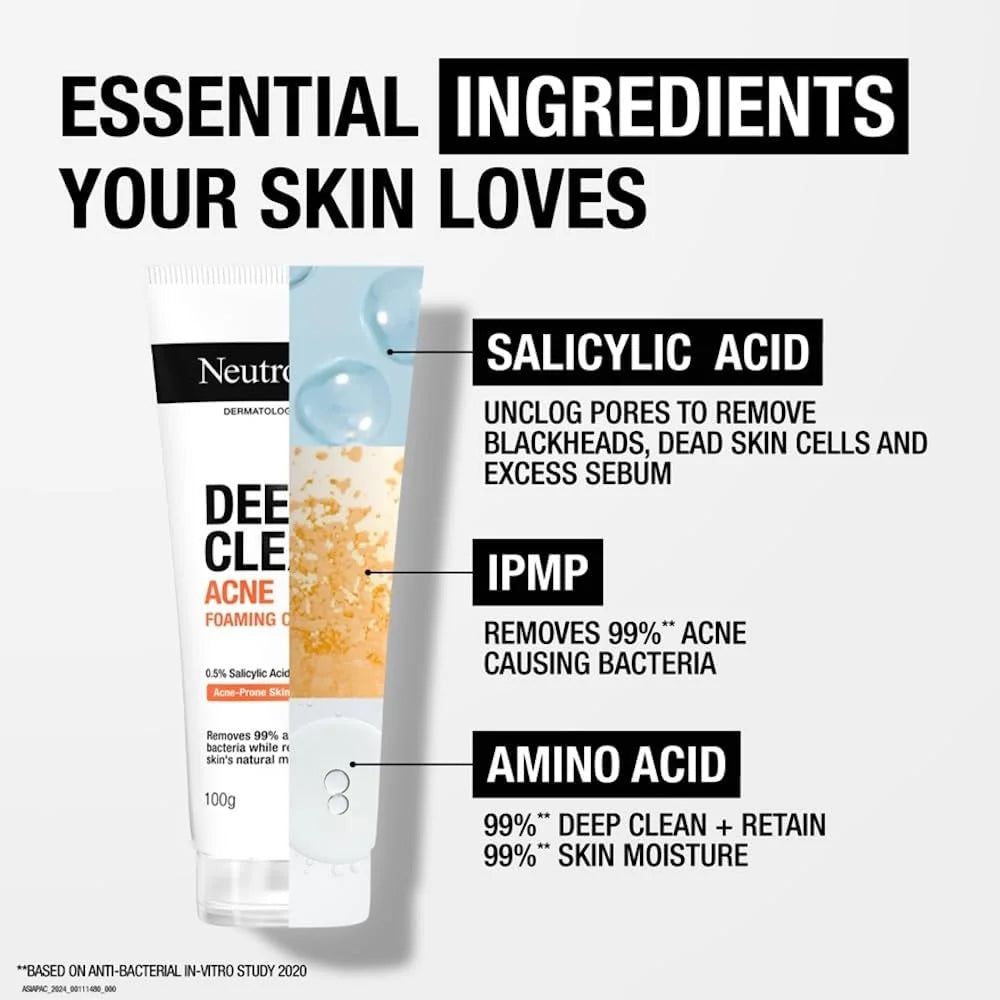 Neutrogena Deep Clean Acne Foaming Cleanser - 100g
